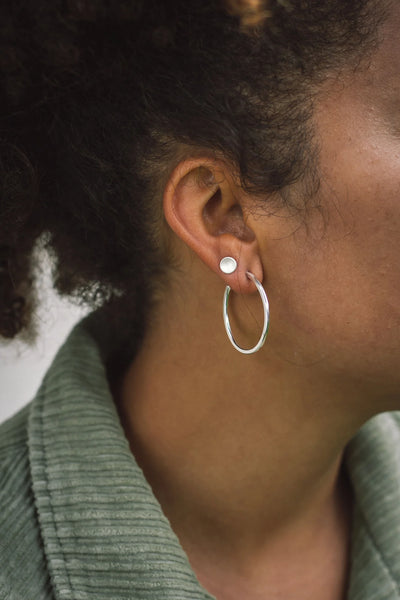 Clare Elizabeth Kilgour Hoop Earrings In Silver