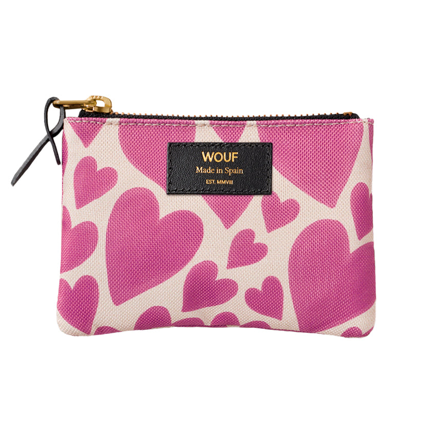 Wouf Wouf Pink Love Small Pouch
