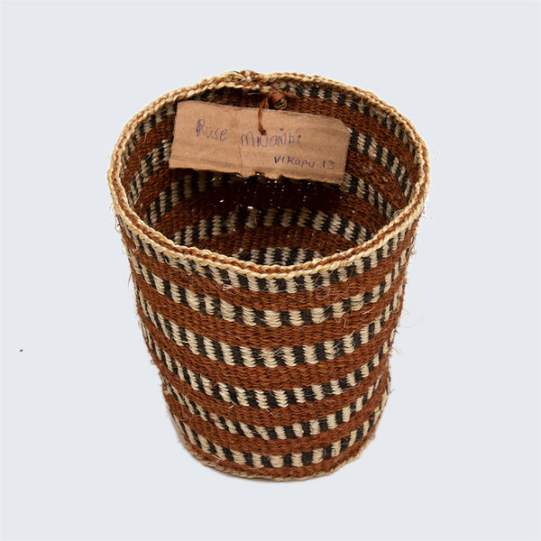 Kenya Kenyan Sisal Traditional Basket 'mini Sand Check'