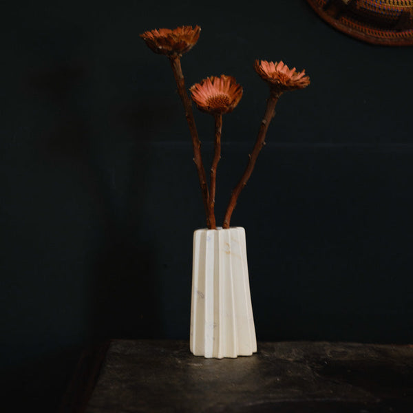 Kenya Kenyan Soapstone Hand Carved Small Vase 'star'