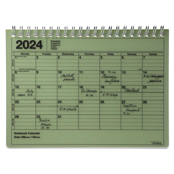 Agenda 2023-2024 A5 semainier Colors Vert menthe Mark'S Europe vert