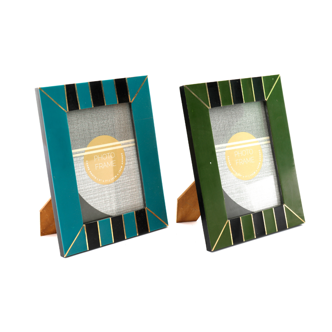 Temerity Jones Deco Style Resin Photo Frame 5 x 7" : Blue or Green