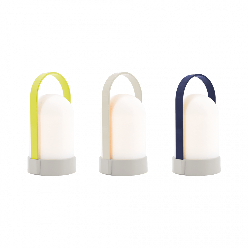 Remember Rechargeable Portable Led Lamp With Carry Handle Little Uri Piccolo Set Of 3 Navy/stone/lime