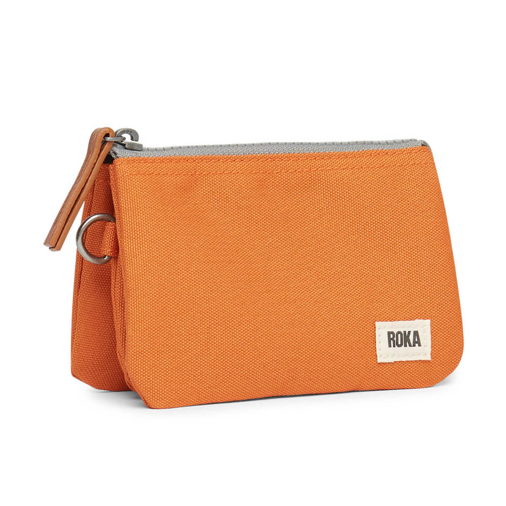 ROKA Purse Carnaby Small In Recycled Sustainable Canvas Atomic Orange