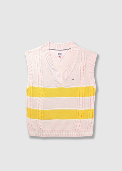 tommy-hilfiger-tommy-hilfiger-womens-striped-v-neck-vest-in-pink