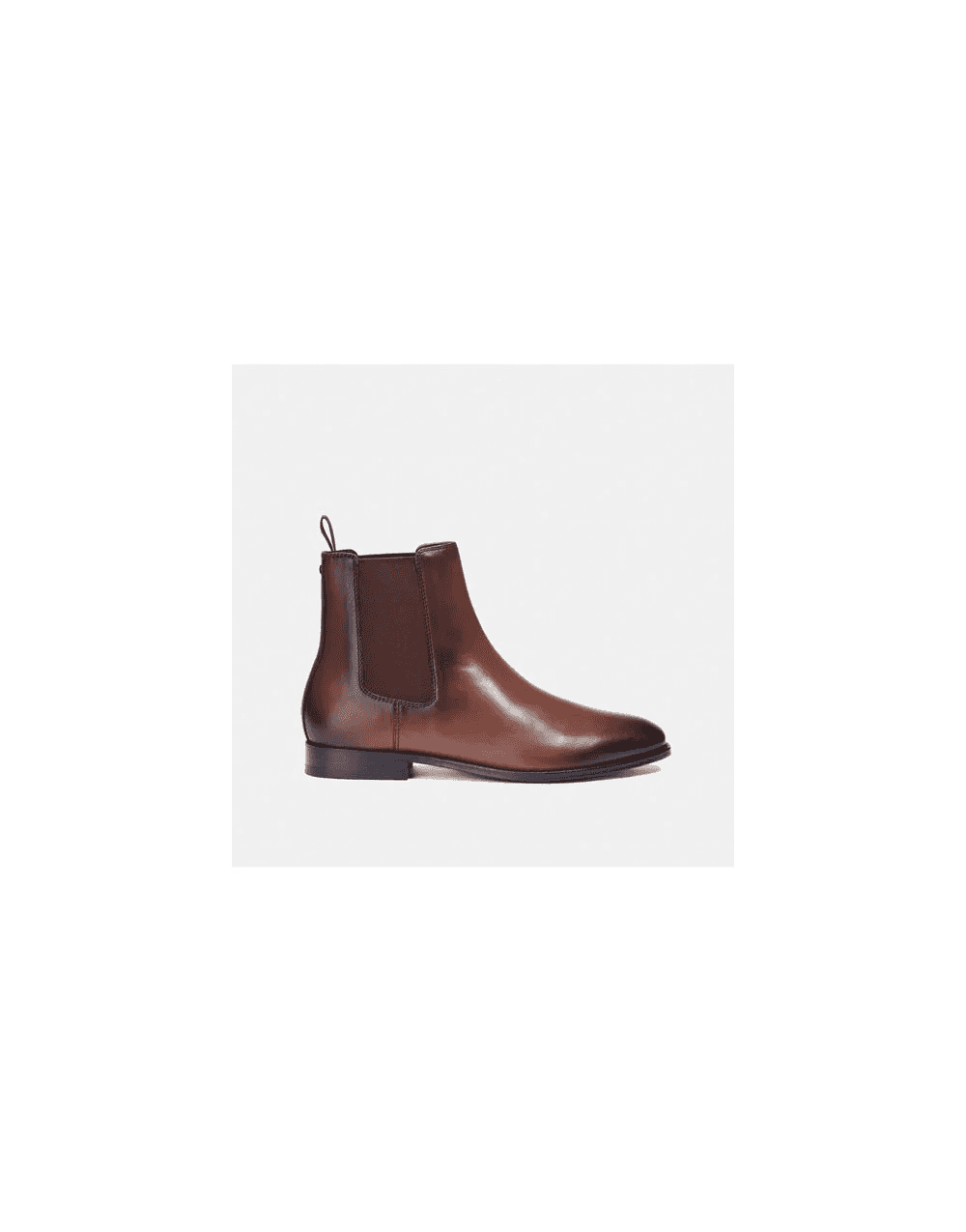 COACH Saddle Metropolitan Burnished Leather Chelsea Boots 