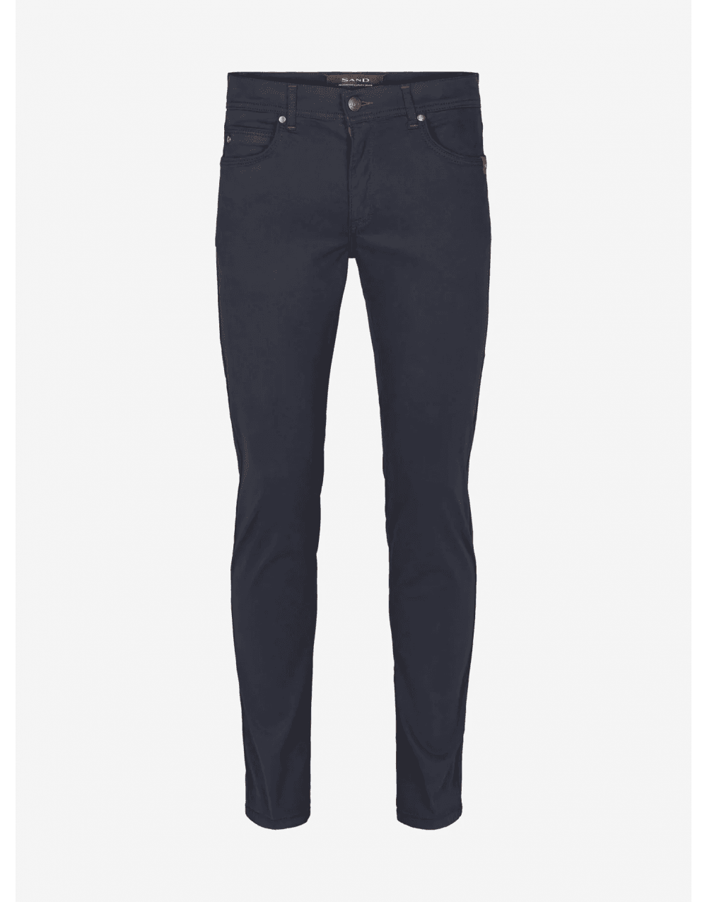 SAND Navy Suede Touch Burton Trousers 