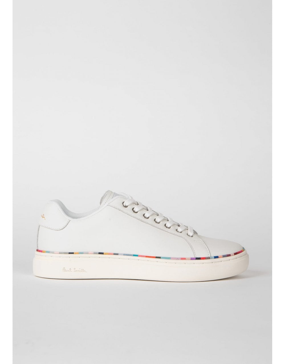 Paul Smith White Lapin Swirl Sole Band Trainers