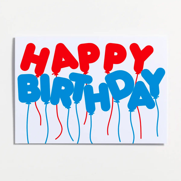 Crispin Finn Birthday Balloons Greetings Card