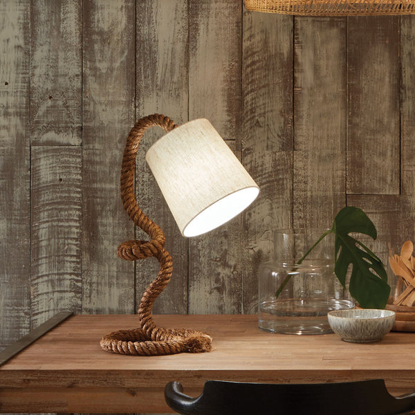 Distinctly Living Rope Knot Desk Lamp And Shade