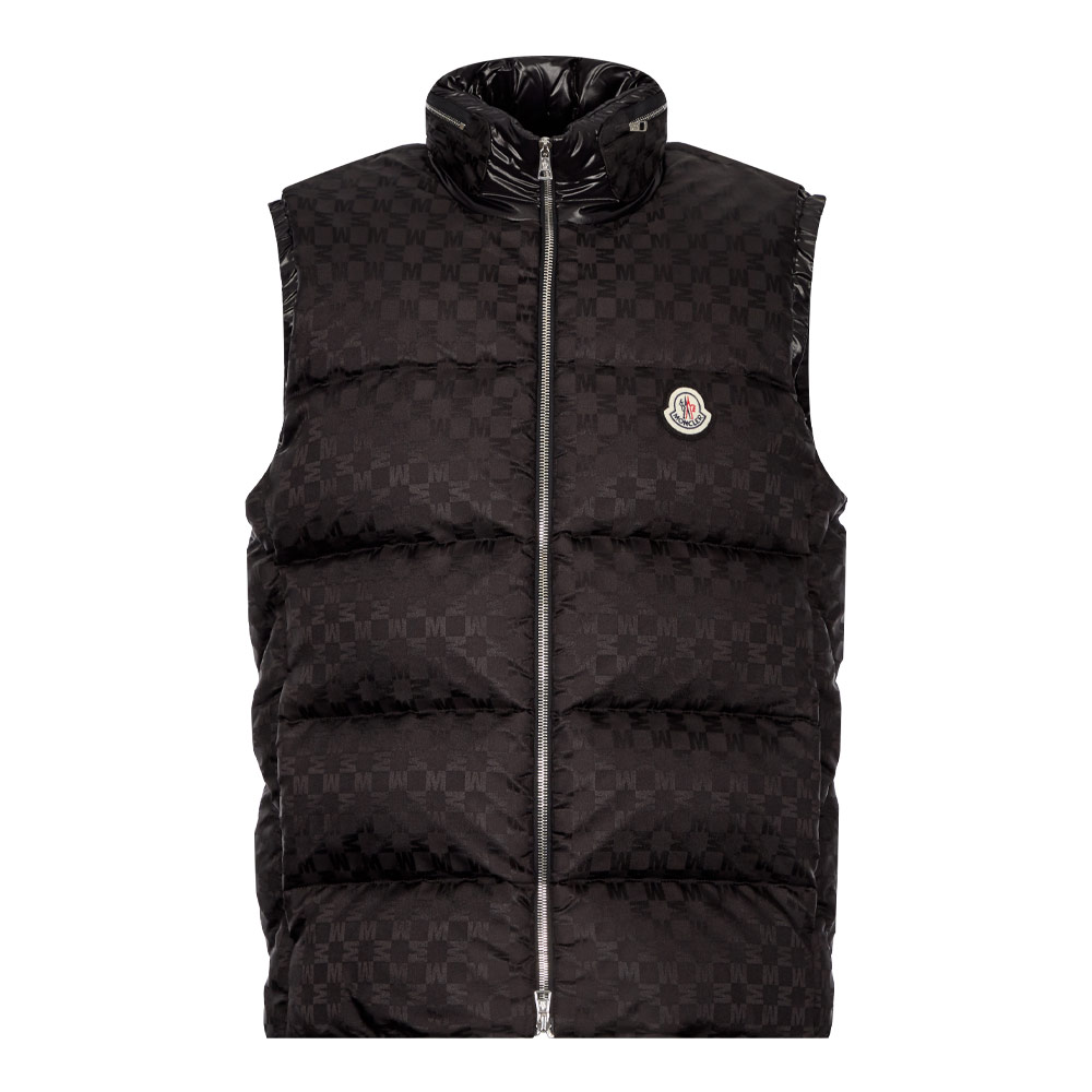 moncler kita jacquard down gilet