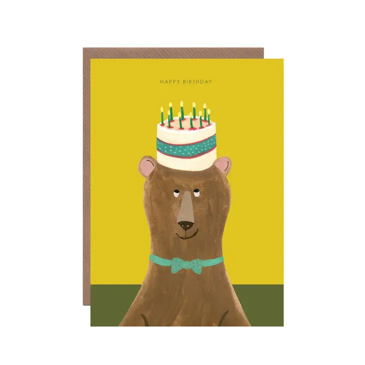 Hutch Cassidy Cake on Bear Greeting Card