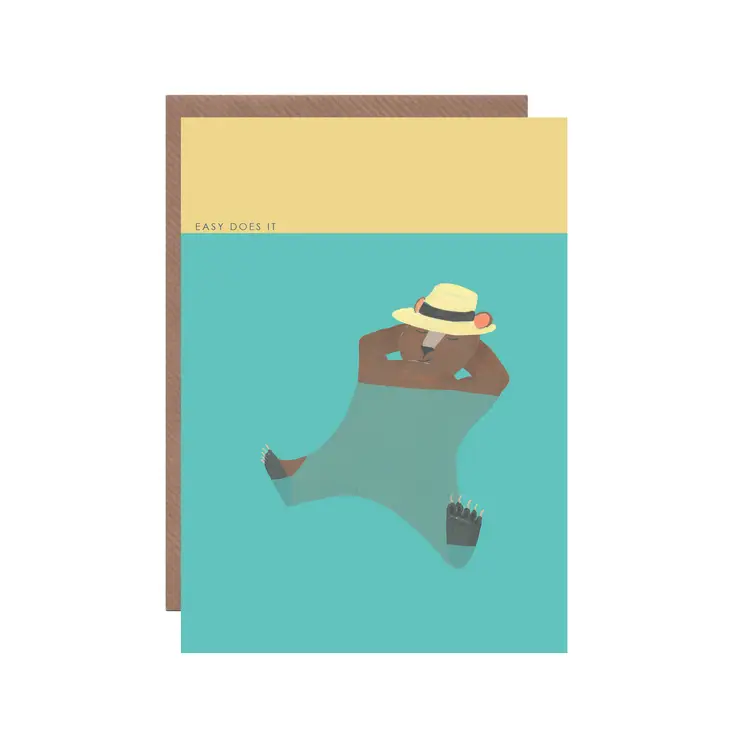 Hutch Cassidy Bear in Water Greeting Card