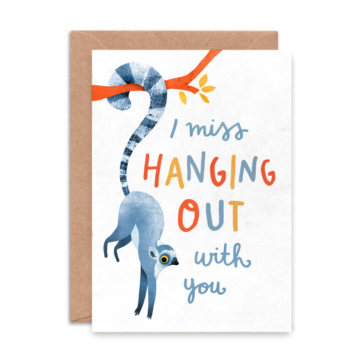 Emily Nash Illustration I Miss Hanging Out with You Greetings Card