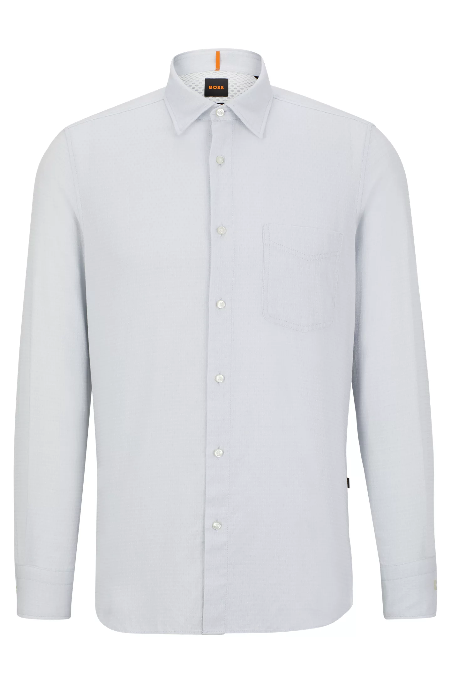 Boss Light Pastel Grey Remiton Pocket Shirt