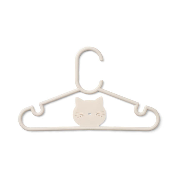 Liewood Falton Hangers With Cute Cat Detail - 8 Pack - Sandy