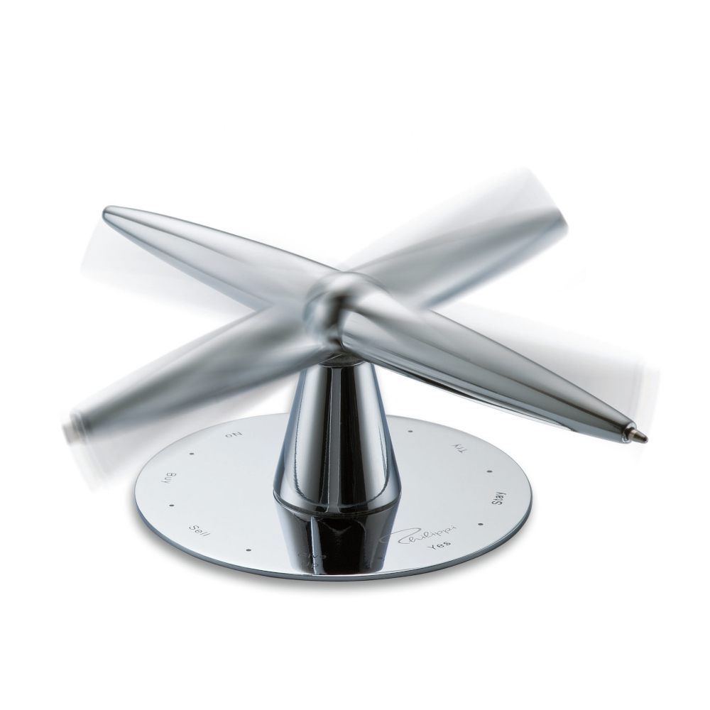 Philippi Germany Philippi Executive Decision Maker With Pen In Polished Aluminium Helicopter Design