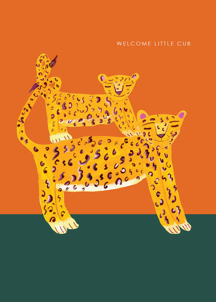 Hutch Cassidy Tiger And Cub New Baby Card