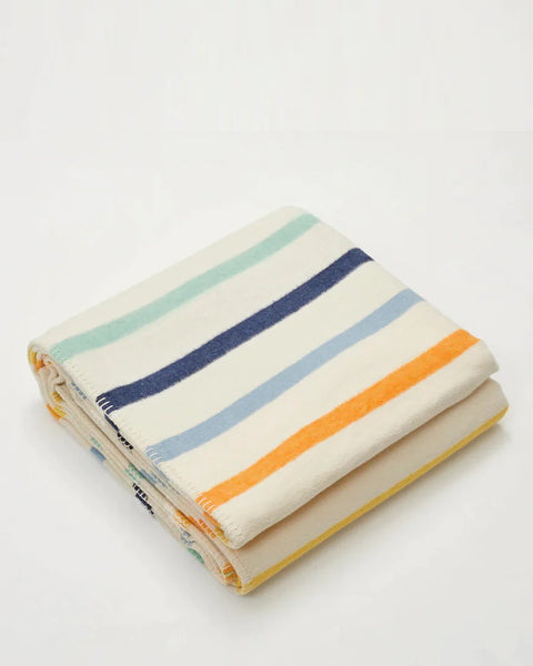 Atlantic Blanket Recycled Cotton Spring Stripe Blanket