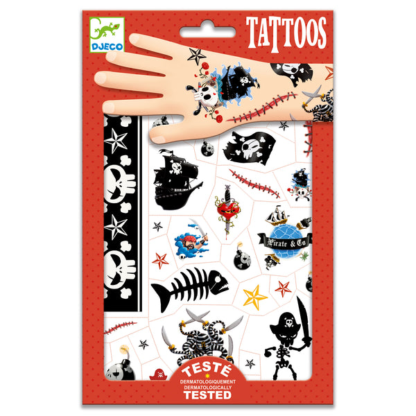 Djeco  Kids Temporary Tattoos - Pirates