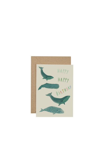Plewsy Cards Happy Happy Birthday Whale Card
