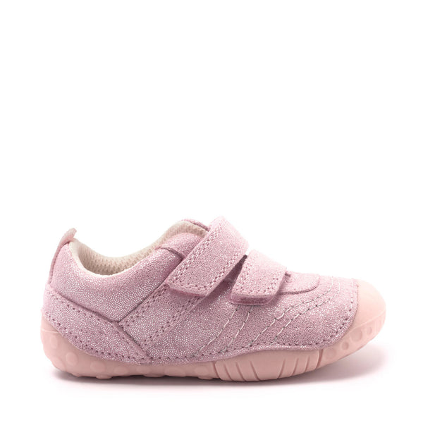 StartRite Little Smile Leather Velcro Trainers (pink Glitter) 18-21.5