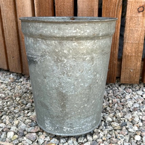 Collective Home Store Small Tall Vintage Galvanised Container