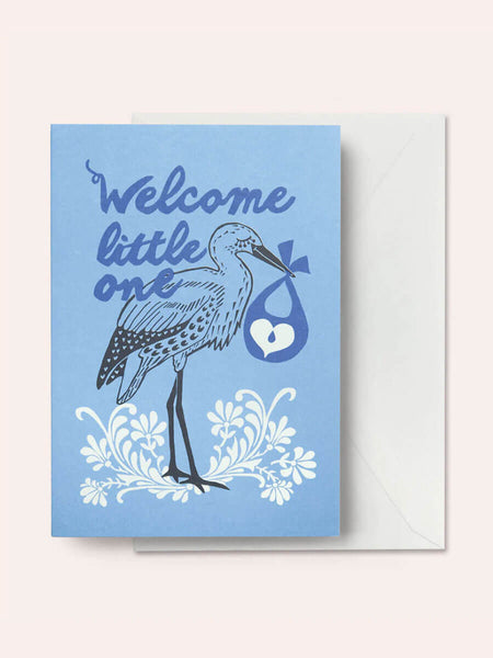 SUMMER WILL BE BACK Welcome Little One Blue Card
