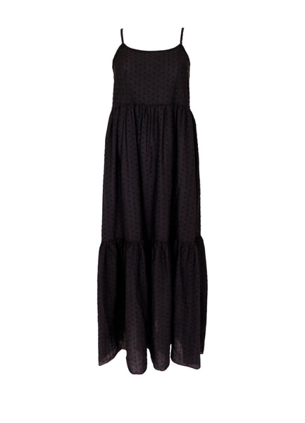Black Colour Dottie Strap Dress