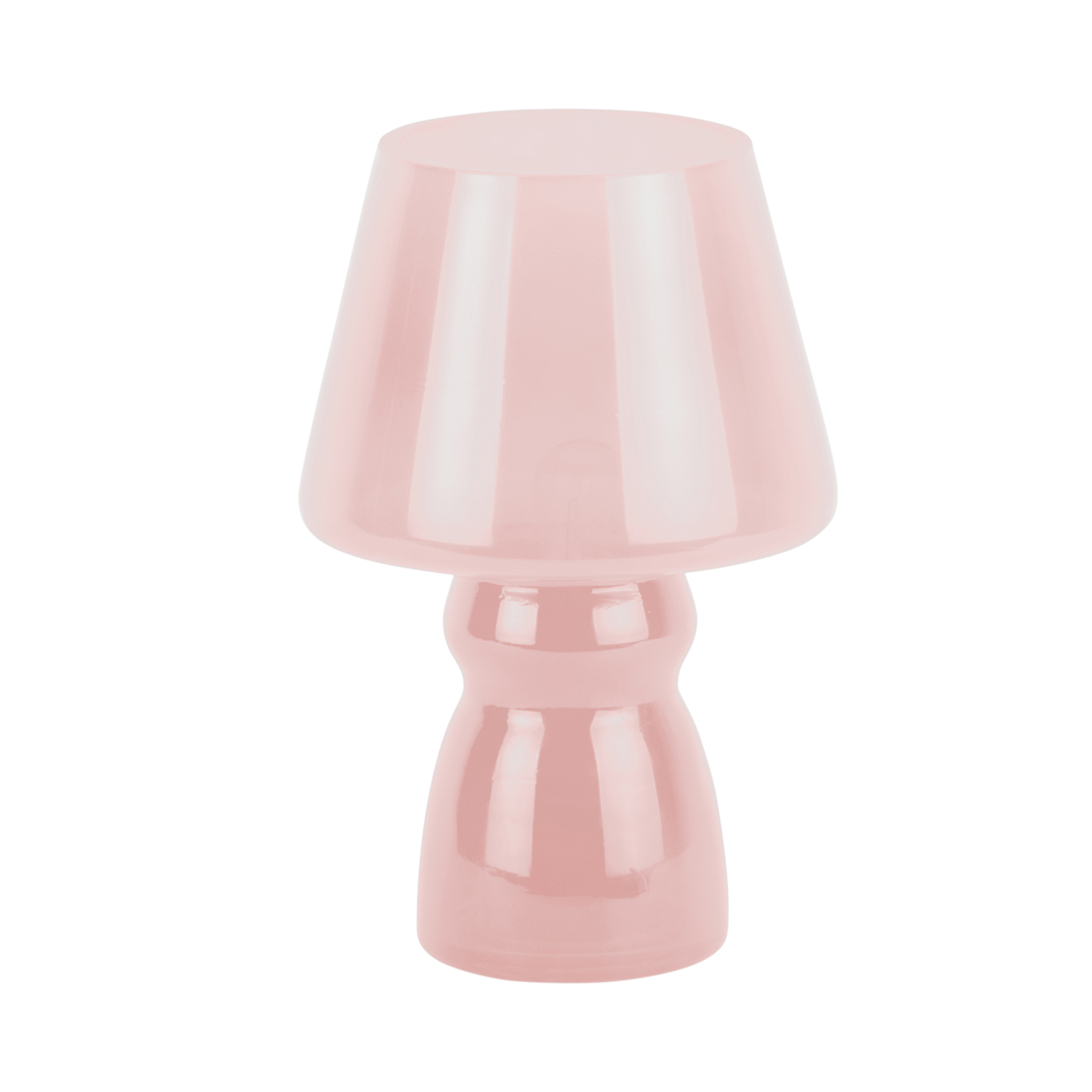 Letimov Classic Glass Portable Table Lamp - Soft Pink