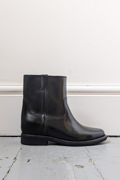 Marant Etoile Susee Black Leather Ankle Boots