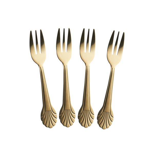 rice Set of 4 Gold Forks