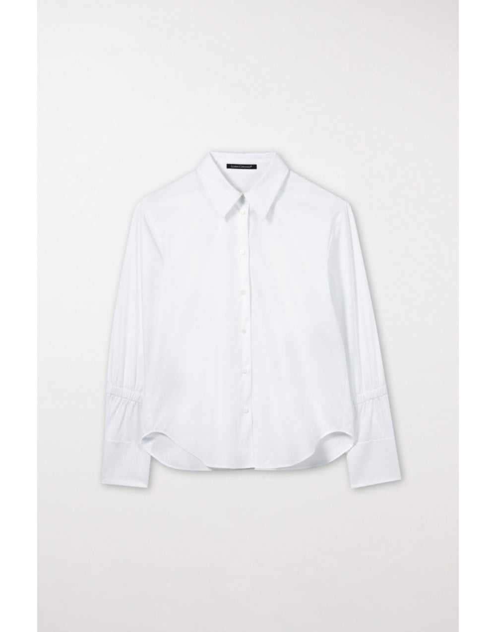 Luisa Cerano Elastic Detail Long Sleeve Shirt Size: 8, Col: White