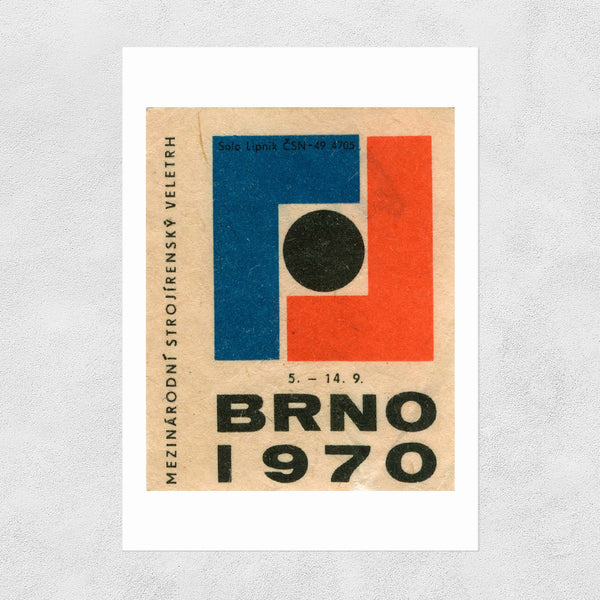 East End Prints  Brno 1970 Matchbox Print