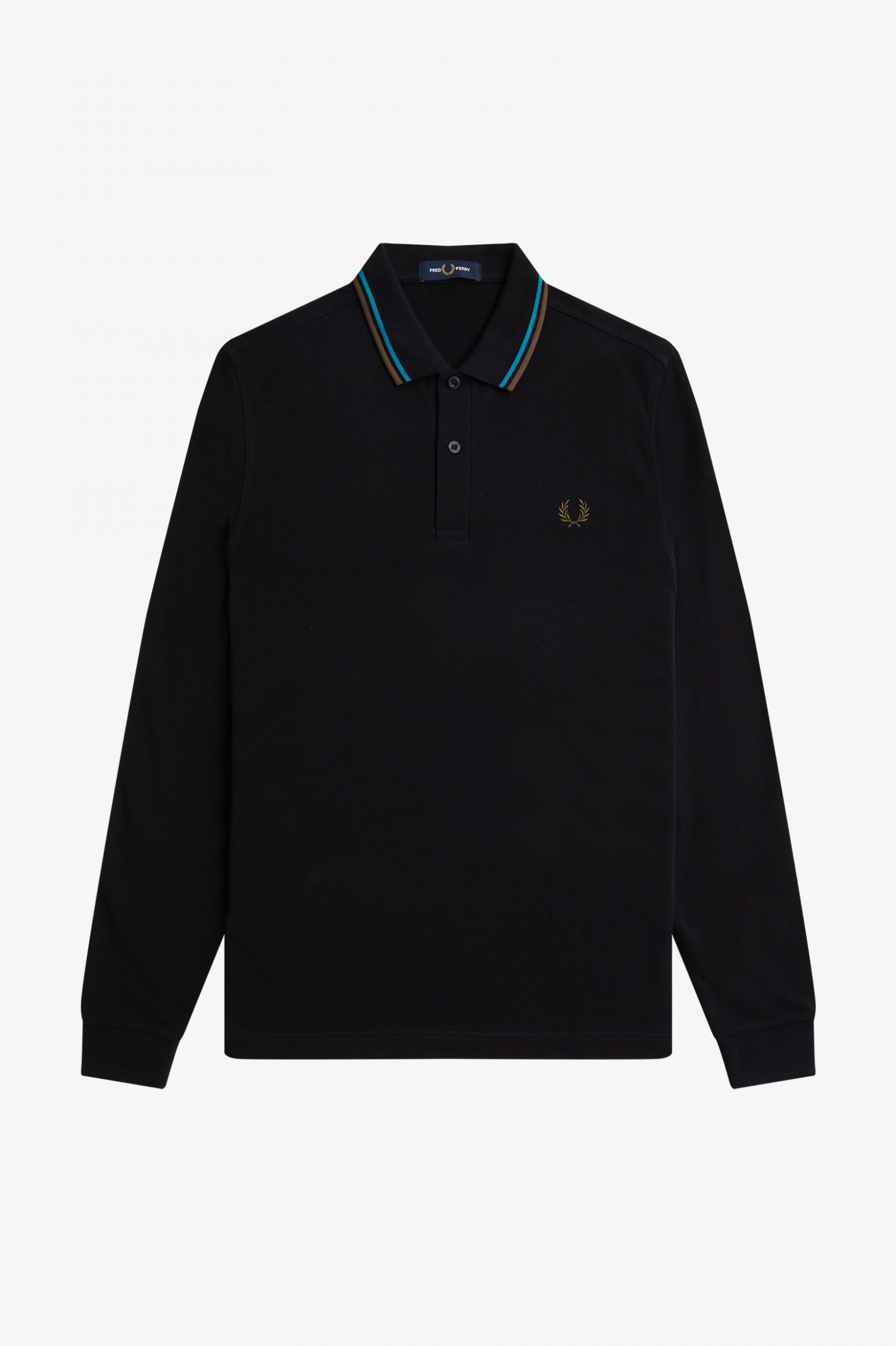 Fred Perry Fred Perry M3636 Twin Tip Ls Polo Shirt Black