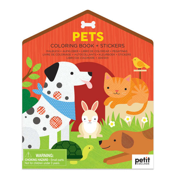PetitCollage Pets Colouring Book And Stickers