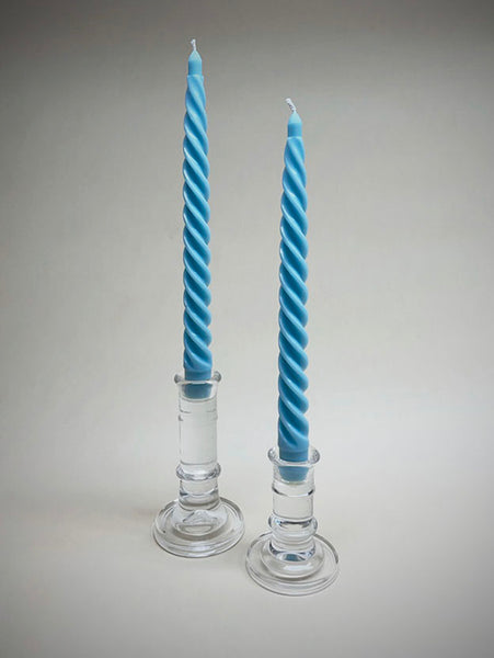 paddywax-set-de-2-velas-candelabro-twisted-azul