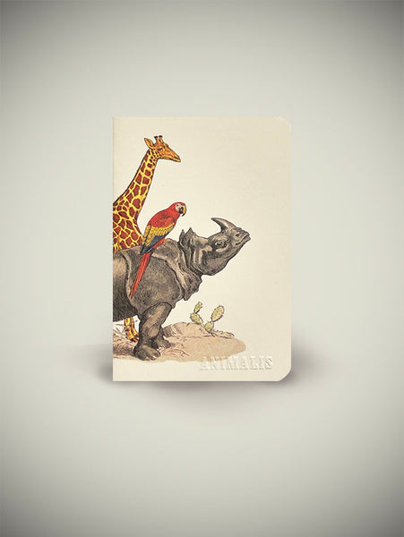 Claire Fontaine Mini Libreta 'animalis' - Rinoceronte, Loro Y Jirafa