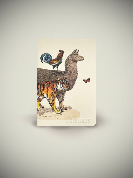 Claire Fontaine Mini Libreta 'animalis' - Tigre, Llama Y Gallo