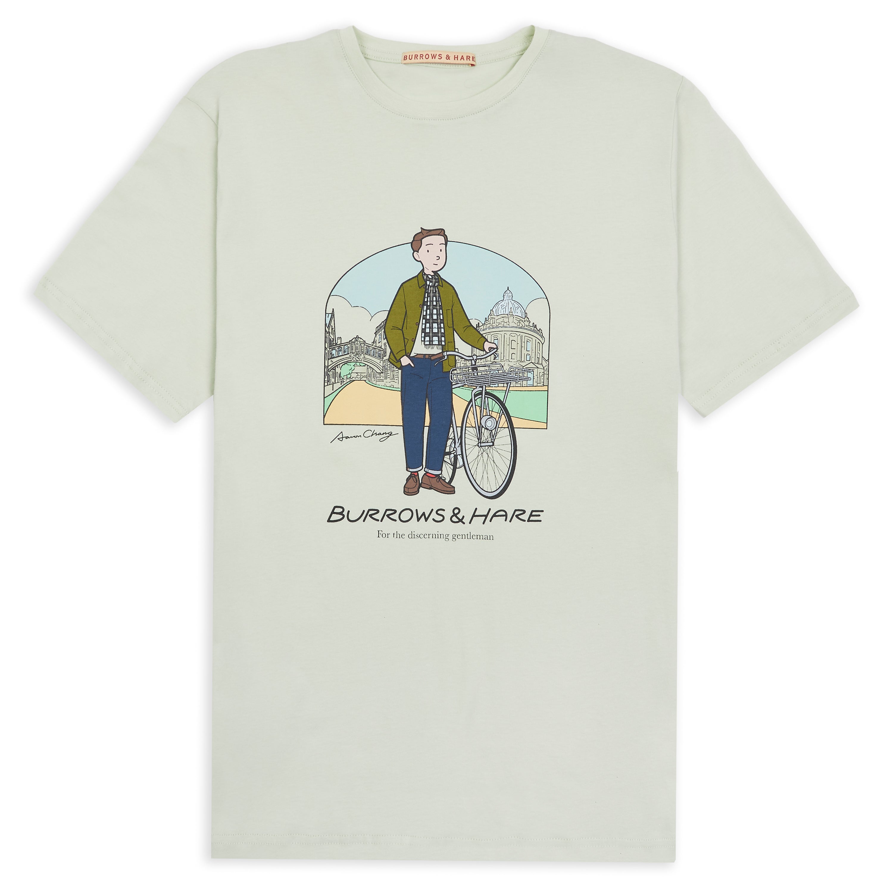 Burrows & Hare  Printed T-shirt - Sage Lily