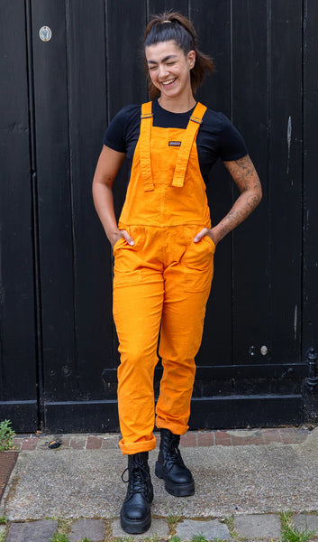 Run and Fly Run & Fly Highlighter Orange Stretch Cord Dungarees
