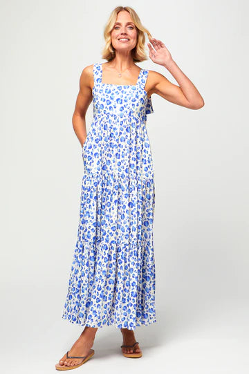 ASPIGA Blue Cheetah Tabitha Maxi Dress