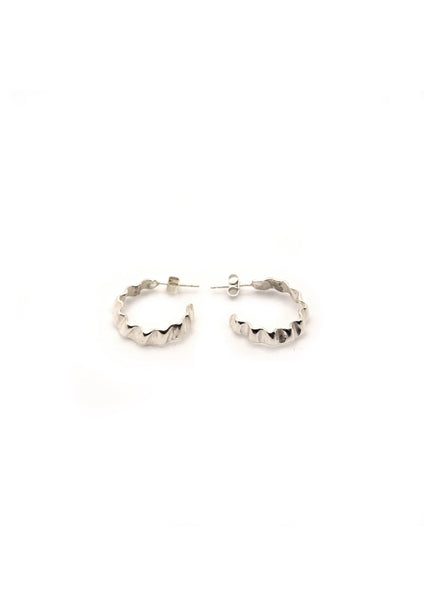 Hannah Bourn Silver Small Cockle Hoops