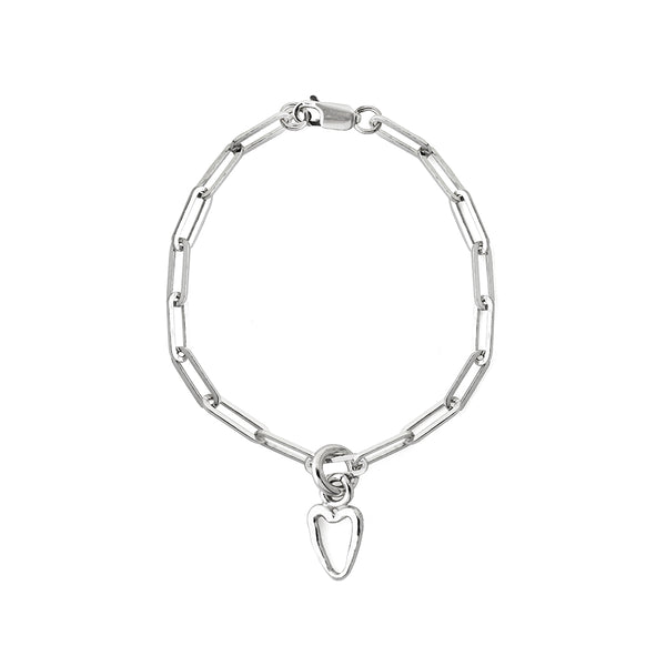 Renné Jewellery Trace Chain Bracelet Tiny Heart
