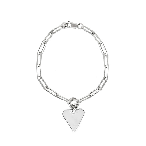 Renné Jewellery Trace Chain Bracelet Heart