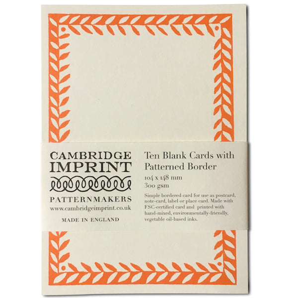Cambridge Imprint 10 Postcards With Patterned Border - Neon