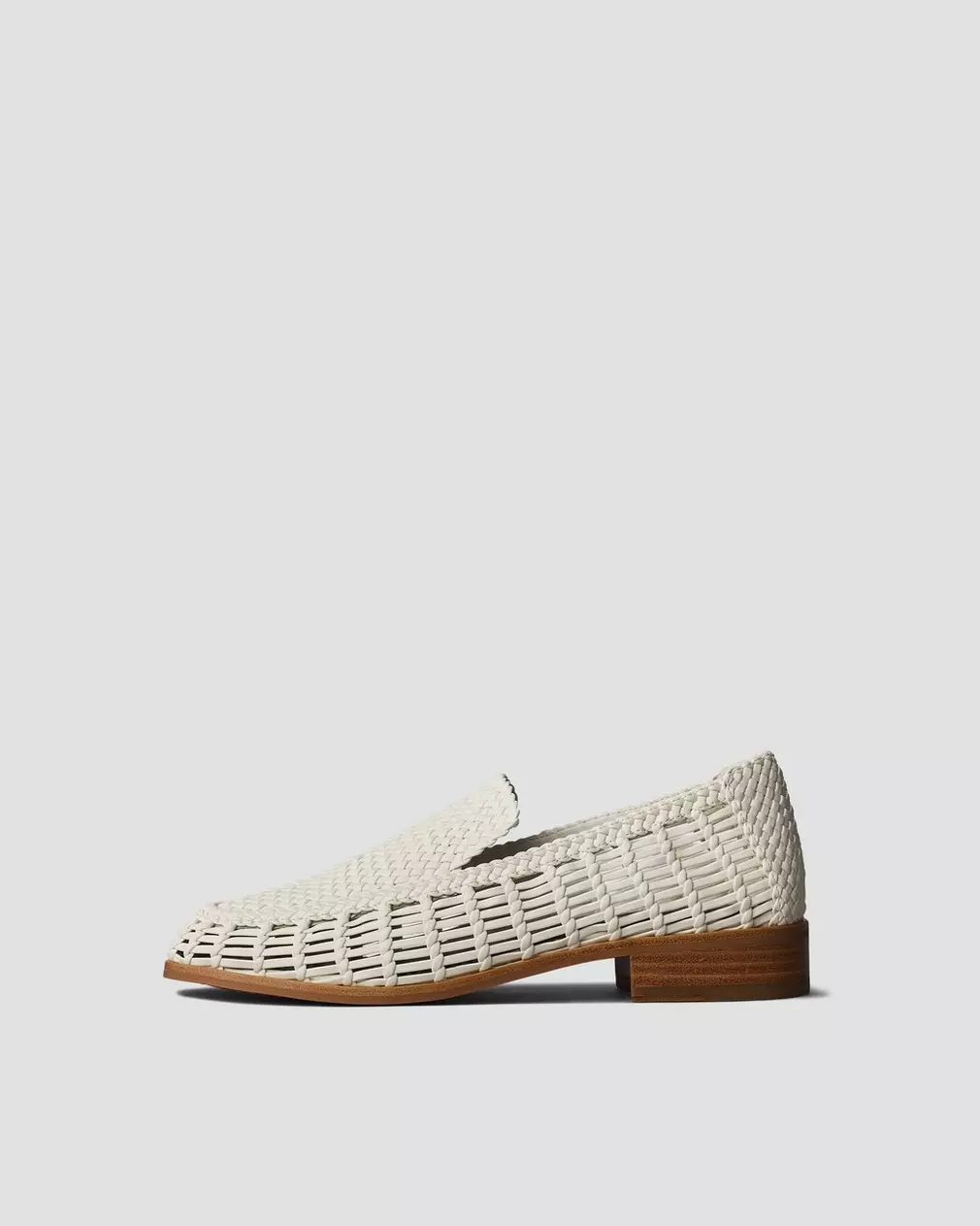Rag & Bone Antique White Sid Woven Loafers
