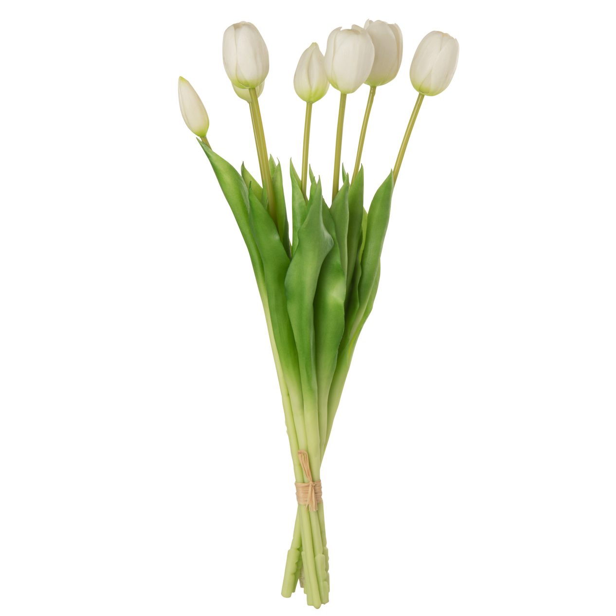 J-Line Set of 7 Large White Faux Tulip Bouquet