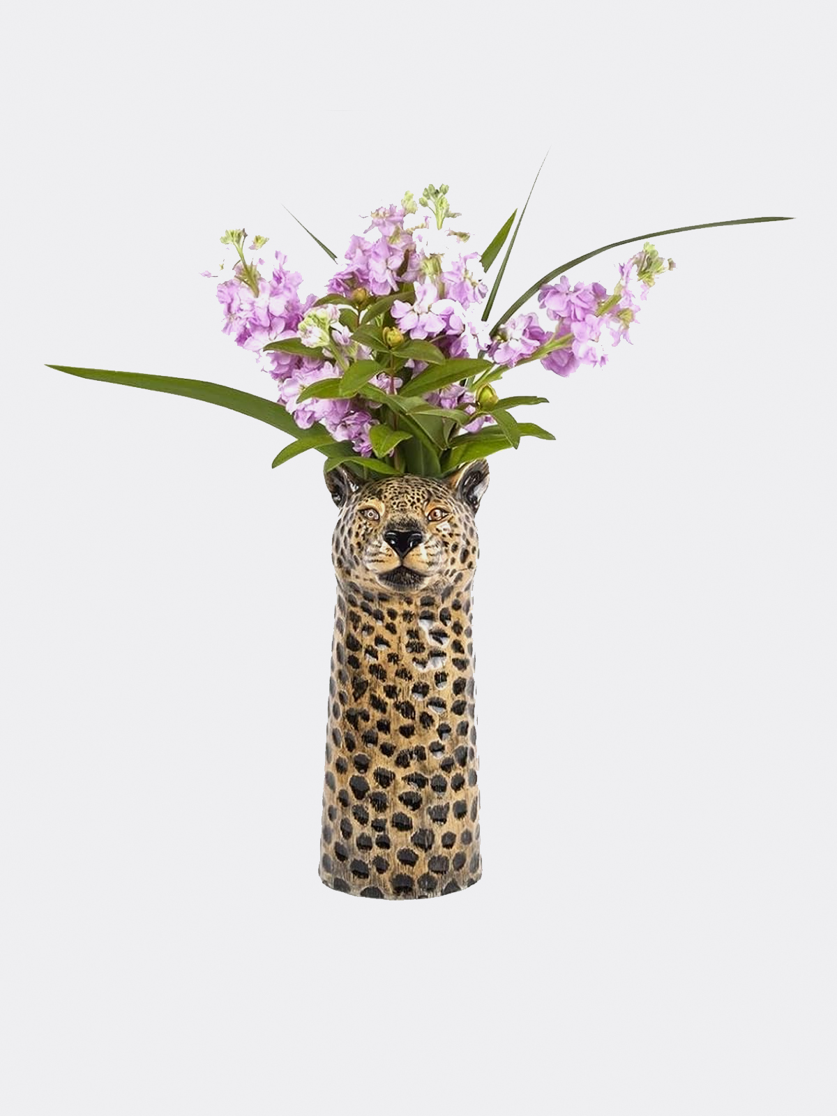 Quail Ceramics Hand-painted Elegant Ceramic Leopard Flower Vase