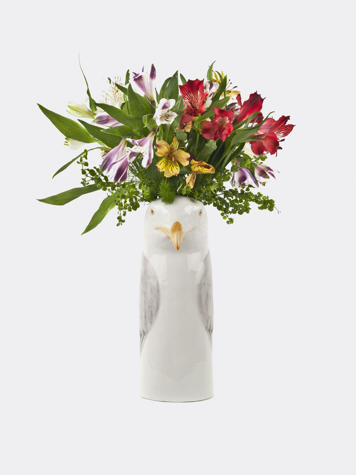 Quail Ceramics Hand-painted Ceramic Herring Gull Flower Vase
